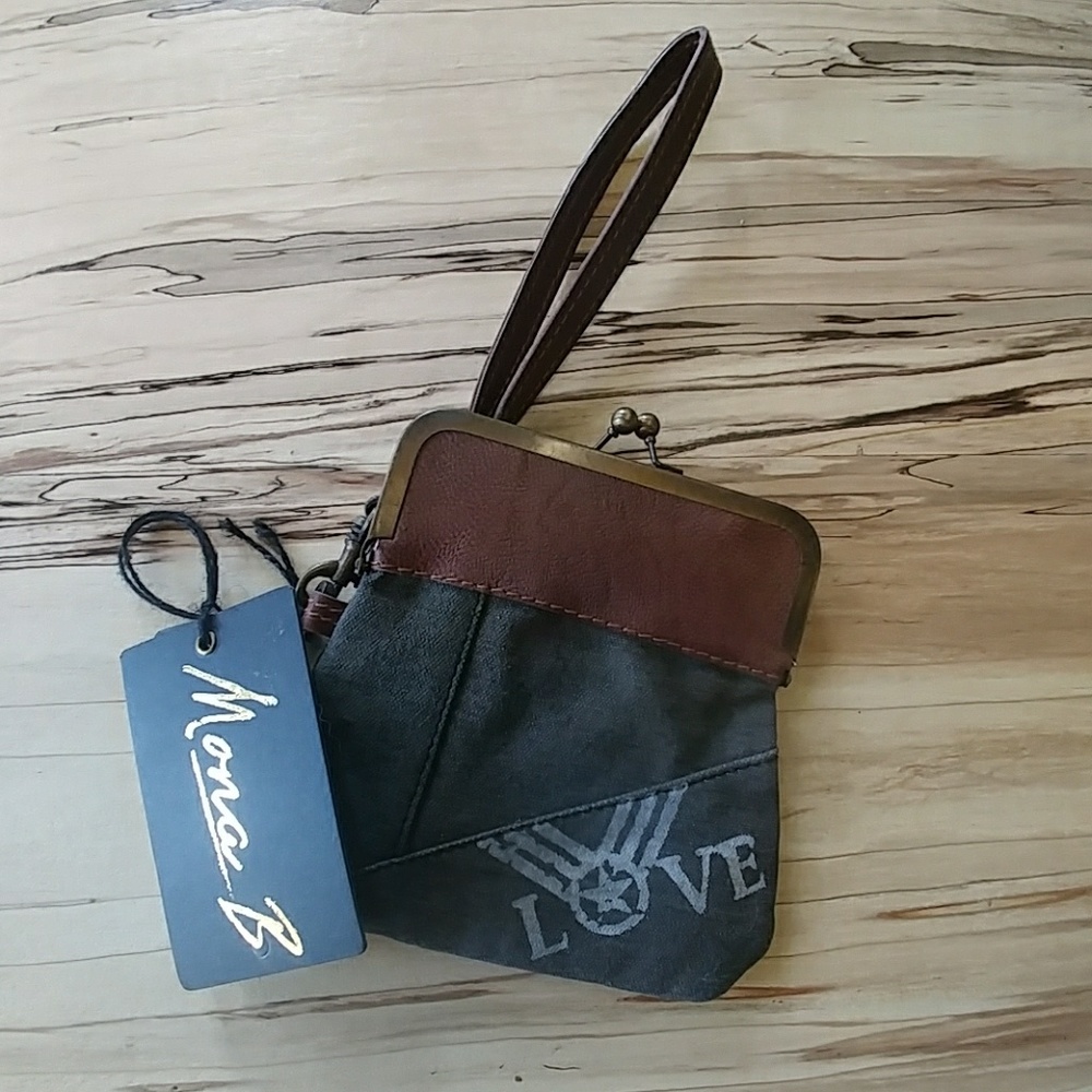 Mona B Love Wristlet with Crossbody Chain - Picture 1 of 1